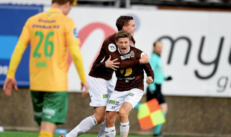 Her har Mathias akkurat sørget for kvalik-avansement med 2-1-målet mot Ull/Kisa. Foto: Digitalsport