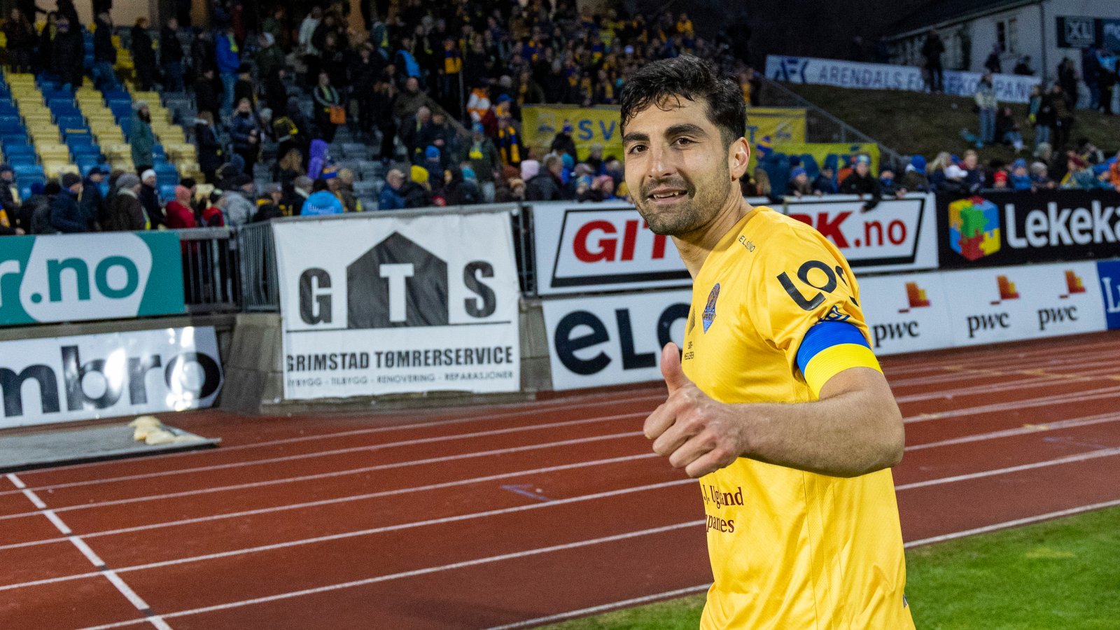 Jervs Daniel Arrocha etter kampen mellom Jerv og Strømsgodset på Levermyr stadion i Grimstad. Foto: Tor Erik Schrøder / NTB