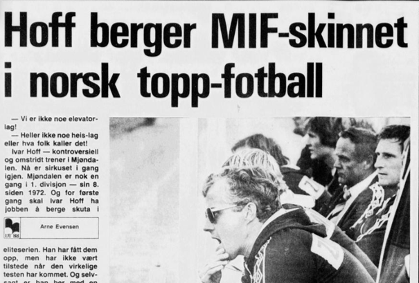 «Busken» hadde trua på MIF-guttene foran 1982-sesongen. Det endte med en høyst respektabel sjuendeplass. Faksimile: DT-BB 15.04.82